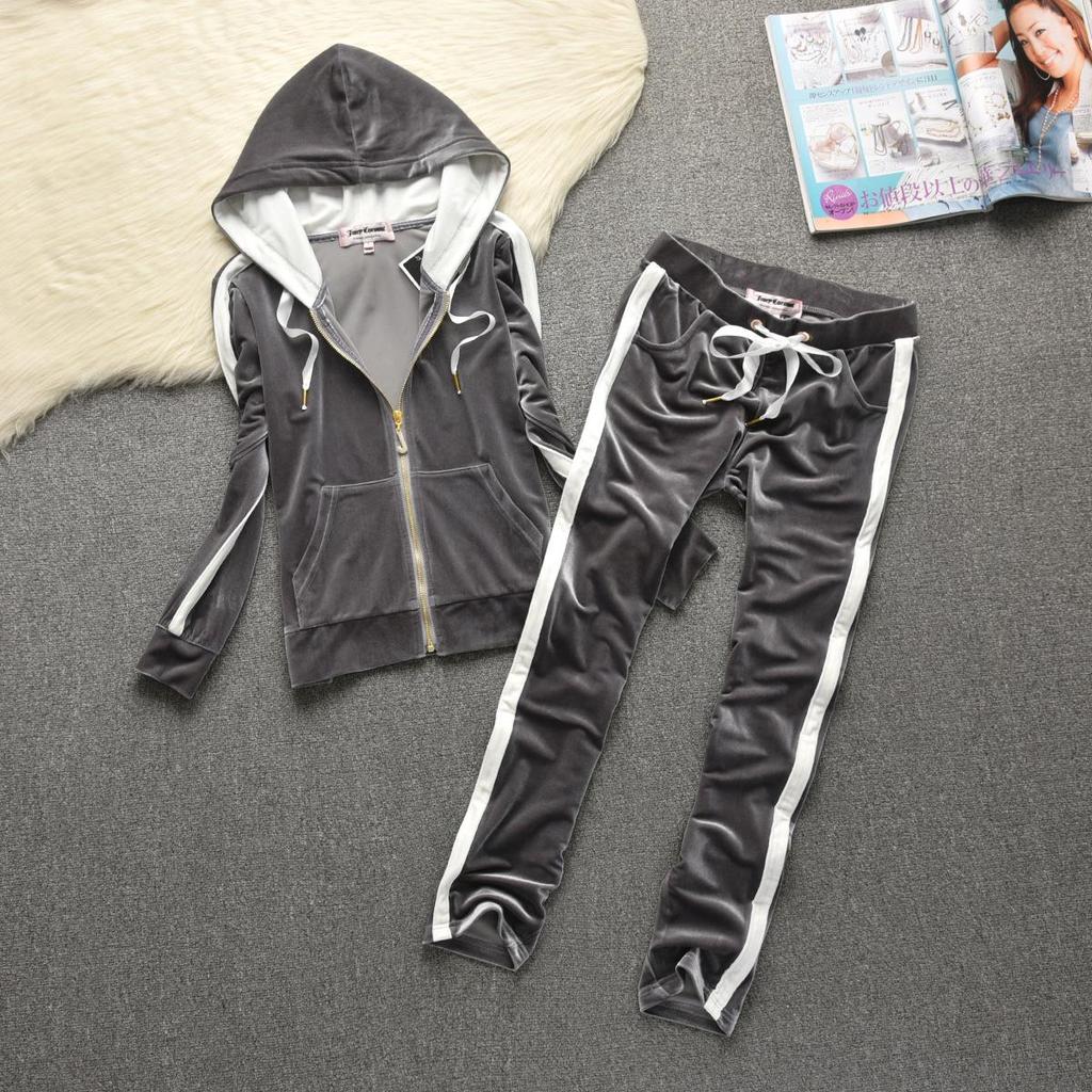 Women's Trendy Embroidered Velvet Hoodie & Wide-Leg Pants Set for Work, Casual, or Athletics