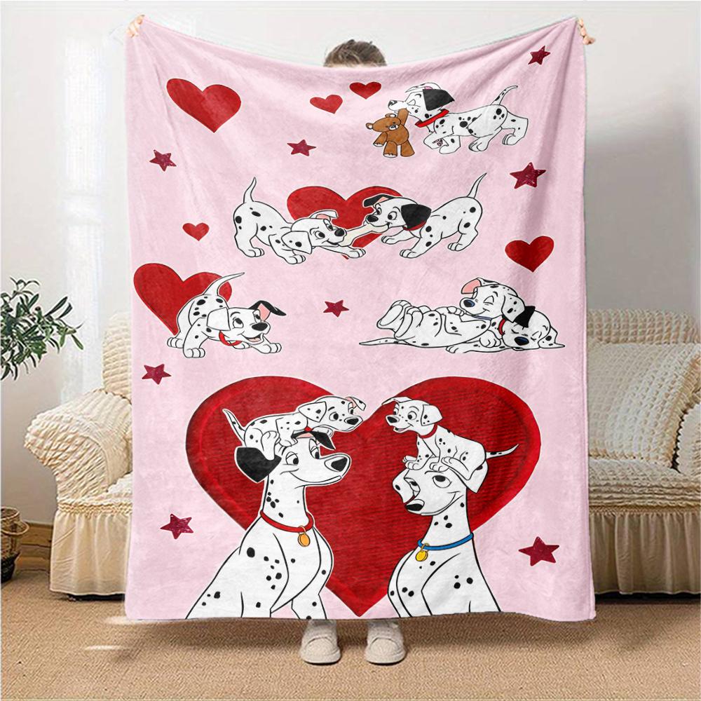 Dalmatian Love Hearts Blanket Soft Throw Blanket For Home Bedroom Bed Sofa Travel Office Solid Christmas Blanket