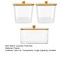 3Pcs Laundry Pods Container Clear Large Capacity Transparent Design Laundry Room Organization Containers with Bamboo Lids