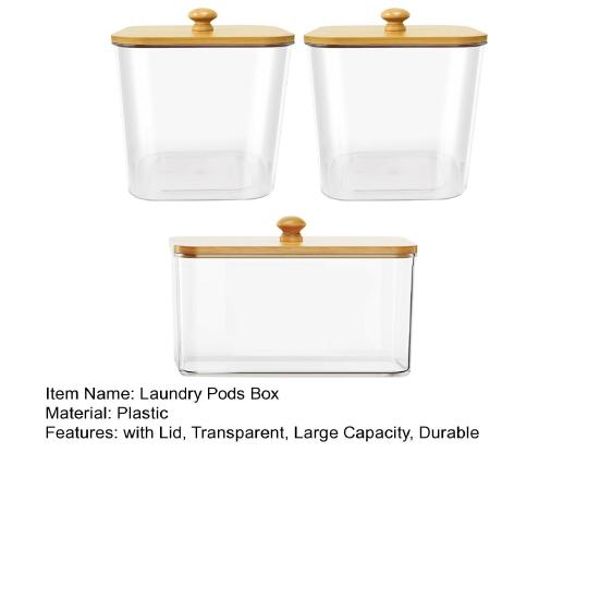 3 шт. контейнер для капсул для белья прозрачный большой емкости прозрачный дизайн прачечная организация контейнеры с