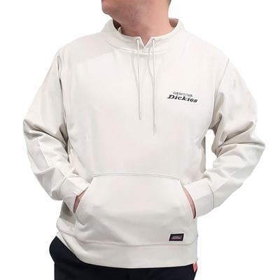 Мужской большой размер GENUINE Dickies Твил Замша Полицейская Воротник-стойка Свитшот, Размеры 2XL, 3XL, 4XL и 5XL (10001193) (Япония, Алфавит, 2L, СЛОНОВАЯ КОСТЬ)