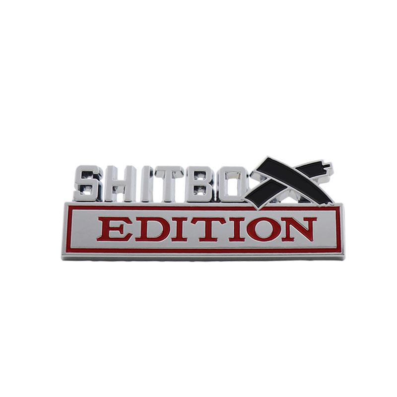 3D Стайлинг автомобиля SHITBOX EDITION для решетки радиатора, крыла, багажника, заднего капота, табличка с названием, наклейка, эмблема, значок