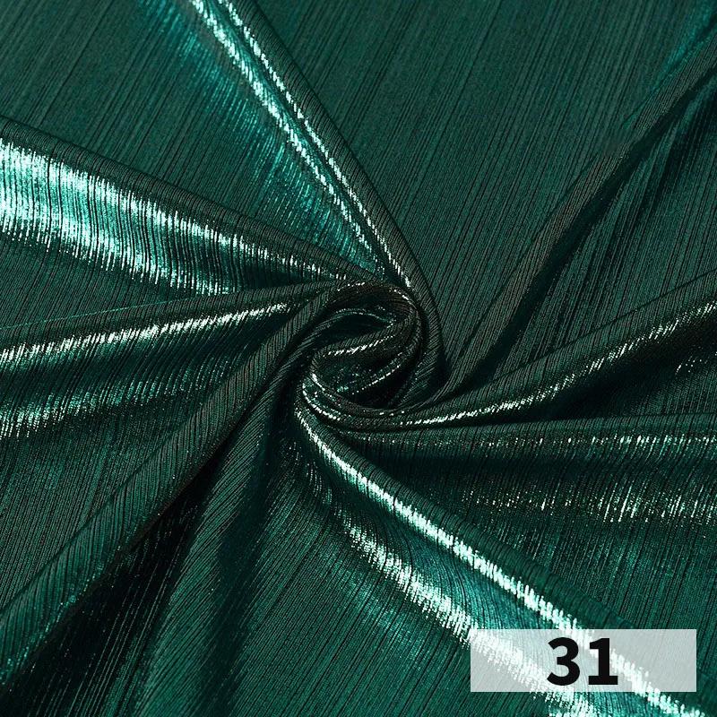 1x1.45 Meter Metallic Gliter Soft Fabric Shiny Gold Silver Fashion High Stretch Bright Silky Cloth for Diy Sewing Dress Fabrics