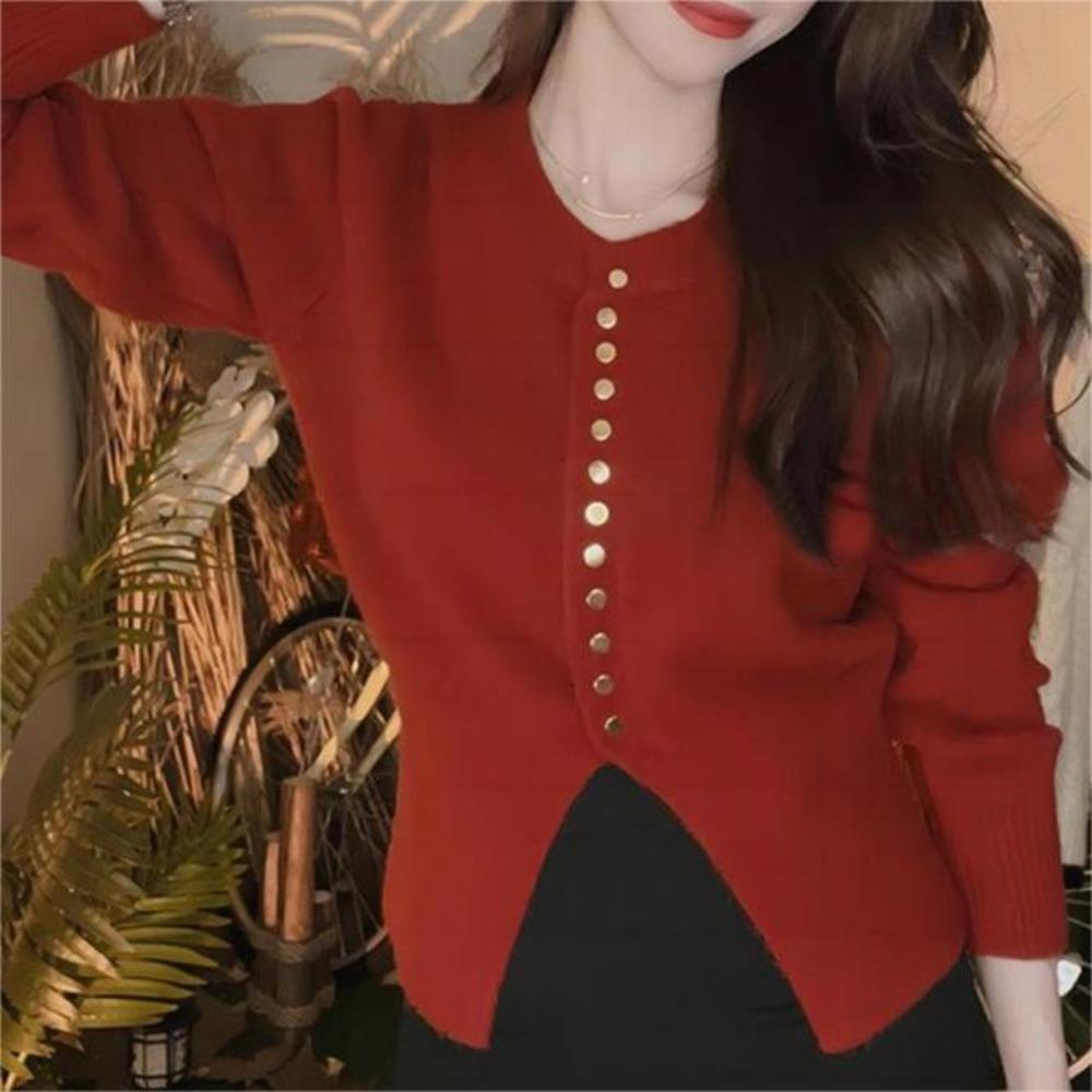 Осень и зима новый дизайн свитера нижняя часть рубашки женская внутренняя мода иностранный стиль талия уникальный шикарный вязаный маленький топ