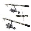 Fishing Rod Combo with Telescopic Fishing Pole Spinning Reels Fishing Bag Lure Line Sets Accessories