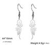 Xiaomi Skyrim Filigree Flower Pendant Earring Stainless Steel Women Hoop Earrings Fashion Bohemian Floral Jewelry Wedding Gift