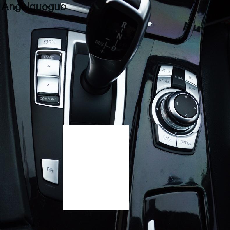 Кнопки из АБС-пластика, аксессуары для декоративной крышки, хром, легко наклеивается для BMW 5, 6, 7 серии F10 F12 F07 F18 F01 Gear