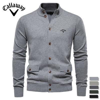 Женский кардиган Callaway Осень-Зима с вышивкой, Новый, Высококачественный однотонный свитер в стиле Business Casual для женщин