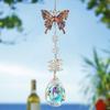 Garden Decoration Crystal Animal Shape Wind Chimes Hanging Rotating Sun Catcher Exquisite Colorful Wind Spinner Backyard