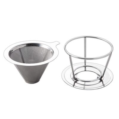 Кофе из нержавеющей стали без бумажного фильтра, отдельный для людей, капельный, требуется, многоразовый, подставка, сетка, 1-2