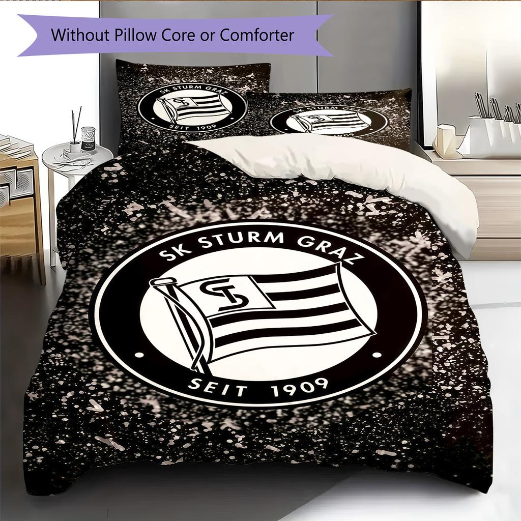 SK Sturm Graz logo Bedding Quilt Set Quilt Cover Pillowcase Home Decoration Birthday Gift (1 * duvet cover + 2 * pillowcase, without core)