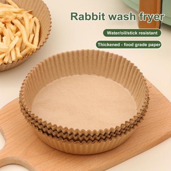 100 шт. бумажные вкладыши для фритюрниц, антипригарные маслостойкие круглые пергаментные бумаги для выпечки, микроволновые печи, одноразовые жировые вкладыши в духовках воздушных фритюрниц