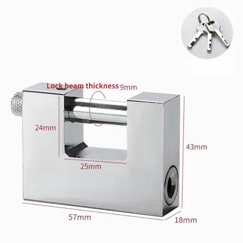 Навесной замок повышенной прочности с 3 ключами, дверь гаража, сарая, окно, шкафчик, склад, смелый, водонепроницаемый, имитация, лом, устойчивый к ржавчине, замок, противоугонный