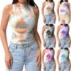 Women's Gradient Color Vest Printed Sleeveless Top Vest