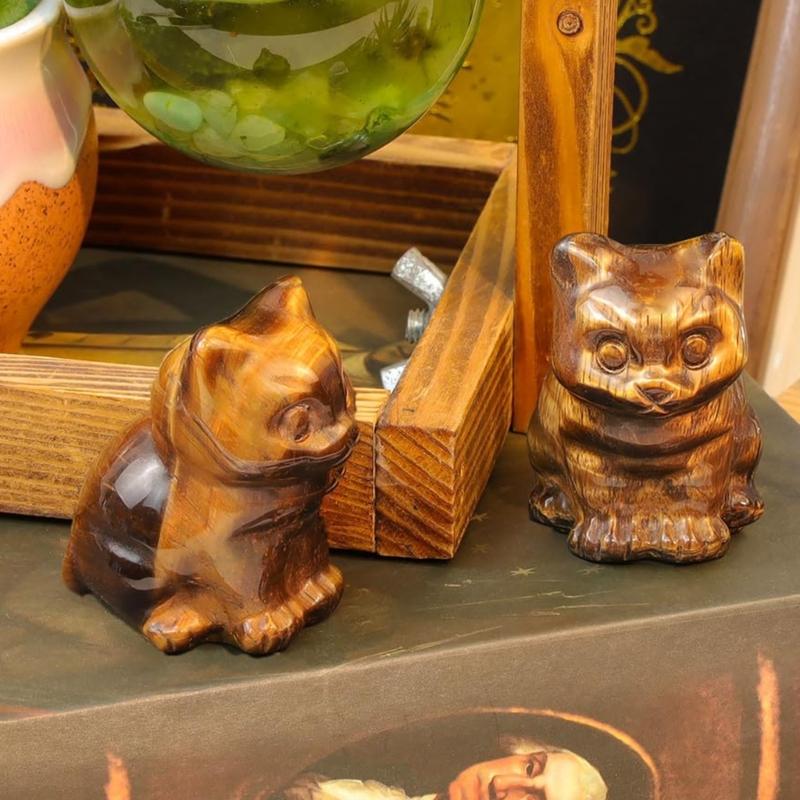 Хрустальные Фигурки Кошек Коллекционные Хрустальный Котёнок Статуэтка Животного Скульптура Котёнка для Домашнего Декора Подарок Любителю Кошек