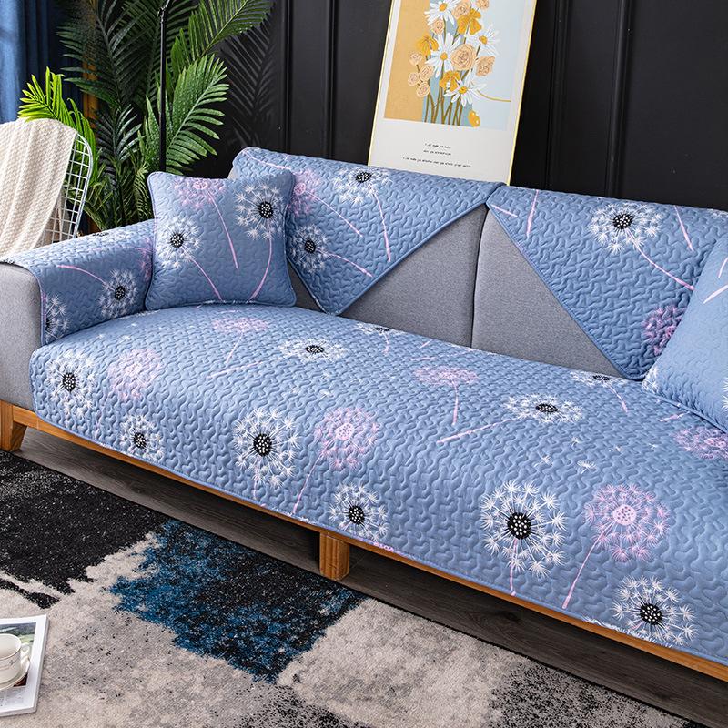 Простая ткань, современный хлопковый твил, нескользящая подушка на четыре сезона, чехол для дивана