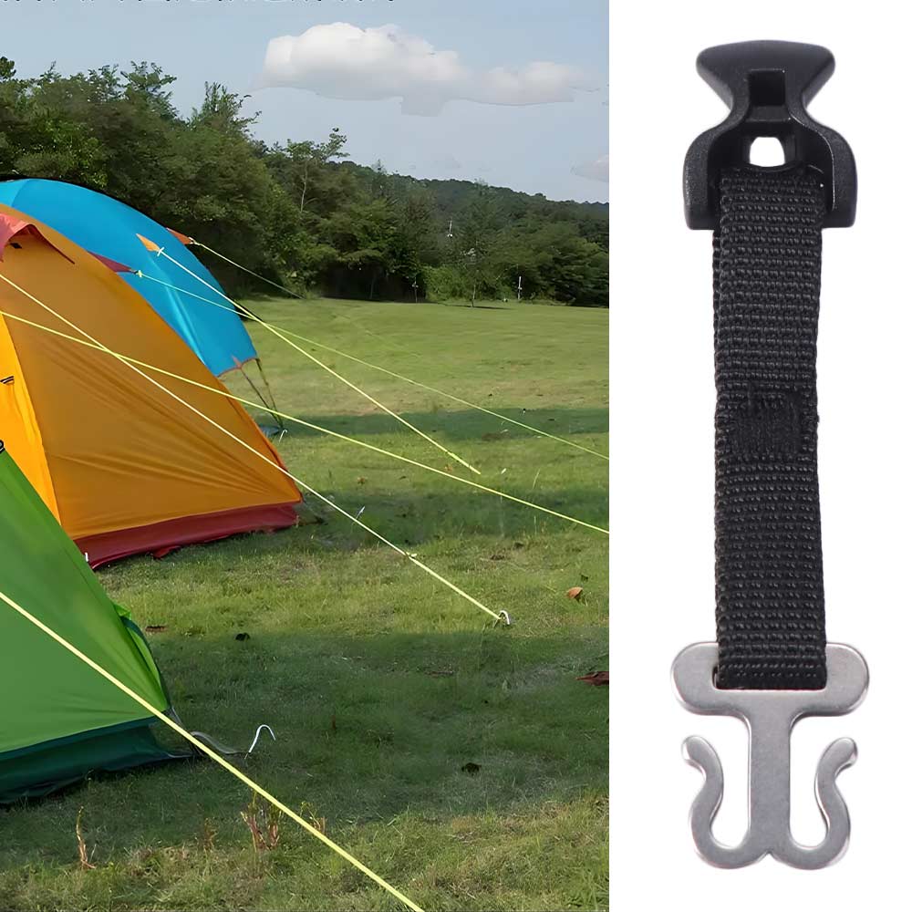 Double-door Tent Rope Tensioner Stainless Steel Tent Rope Holder Hiking Climing