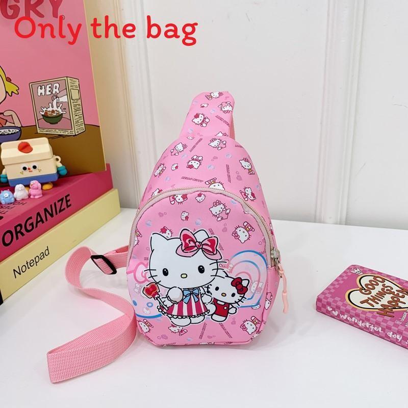 Детская нагрудная сумка Sanrio Kuromi с мультяшным принтом, из дышащего нейлона, для повседневного использования