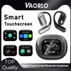 VAORLO Умные наушники с сенсорным экраном HD шумоподавлением, поддержка басов с микрофоном, Bluetooth 5.4, поддержка приложения, гарнитура