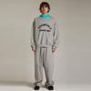 Fear of God Essentials SS24 Nylon Fleece Hoodie 'Dark Heather Oatmeal Mint Leaf' Men's 202SP244312F