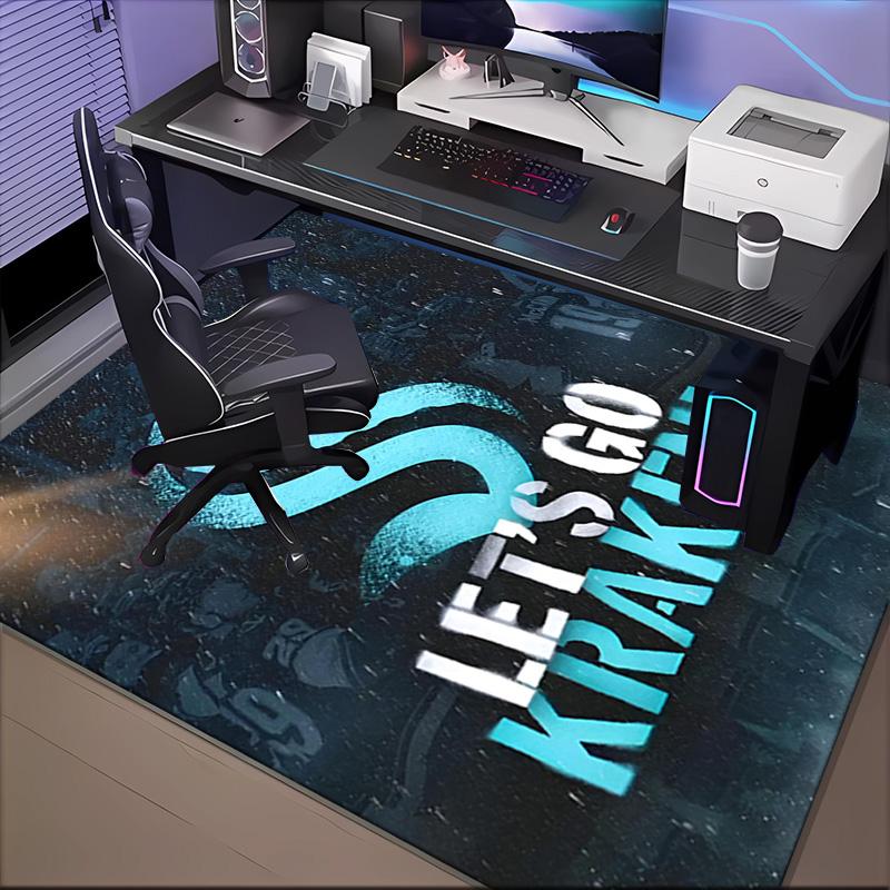 Go Team Kraken! Floor Mat for Living Room, Game Rooms, Office, Bedroom, Office Floor Mat Playful Design, Christmas fan gifts