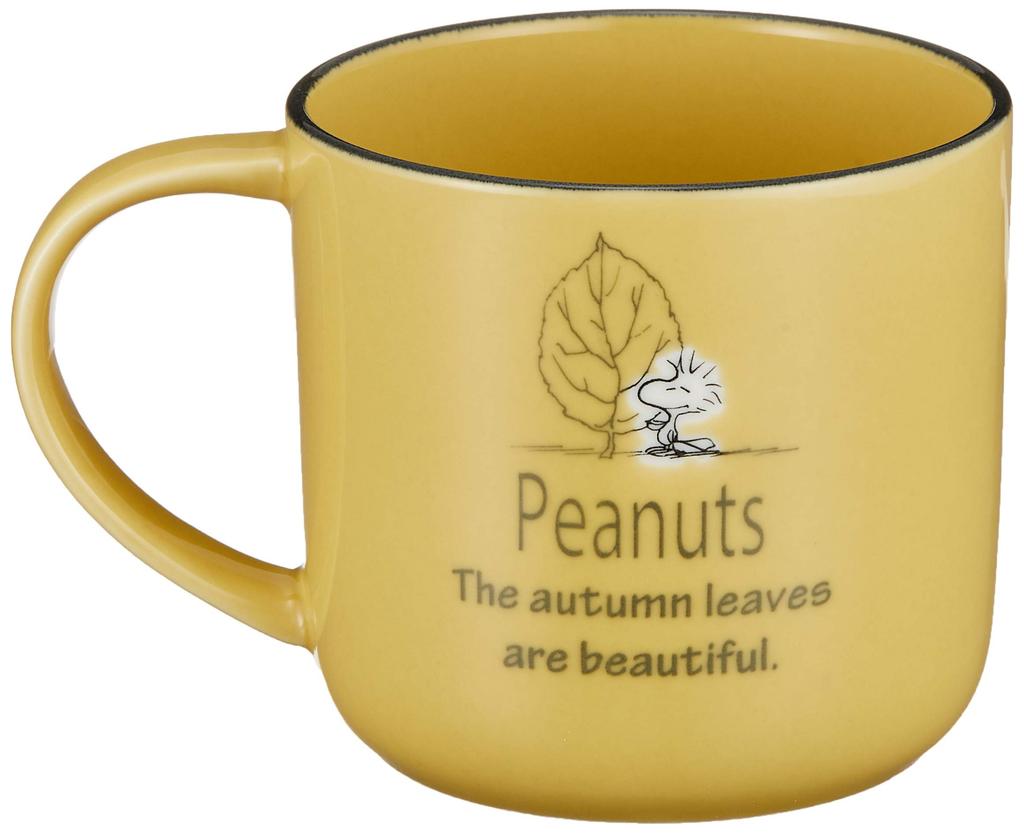 Yamaka Shoten Snoopy Seasonal Snoopy Birthday Day Dishwasher and Microwave Made In "PEANUTS" Mug, Large, 350ml, Design, Yellow, Tableware,