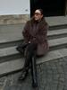 Высококачественная шуба средней длины из искусственного лисьего меха, мягкая и пушистая