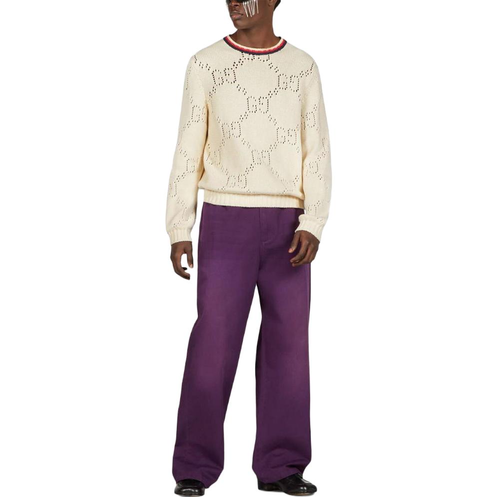 GUCCI Jeans Men's Dark Purple Moderate Straight Fit Pants 732434-ZAMYQ-5202