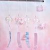 1Pc Glass Wind Chimes Hanging Craft Wind Bell Home Decors Sakura Pattern