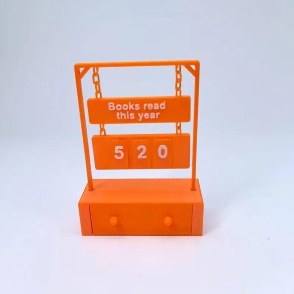 Износостойкий 3D Счетчик прочитанных книг Книги, прочитанные в этом году Книжный декор Трекер прогресса чтения Ручное вращение Ящик
