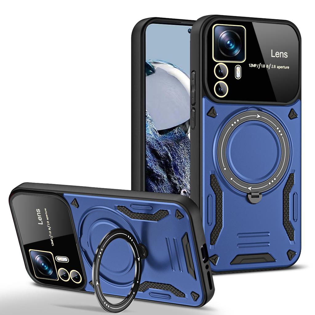 For Xiaomi 12T Pro Case Magsafe Magnetic Wireless Charge Armor Cases For Xiaomi Mi12T Mi 12T Pro Ring Stand Phone Cover