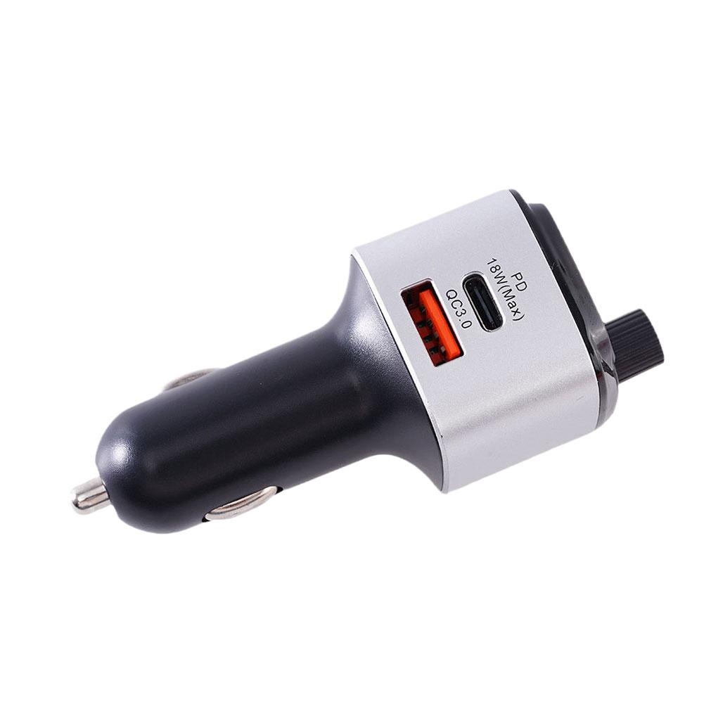 Автомобильный Bluetooth-совместимый 5.0 FM-передатчик Qc3.0 Type-c 18 Вт FM-передатчик 18 Вт Беспроводной проигрыватель L0x1 Автомобильный PD-передатчик FM C9e1