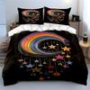Rainbow swirl and stars. Bedding sets Duvet cover sets Duvet covers Pillowcases(1 * Duvet Cover 2 * Pillowcases without duvet insert)