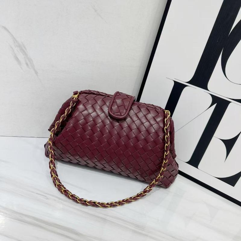 Винтажная классическая сумка-клатч на цепочке, плетеная сумка из коровьей кожи, сумка-облако, подмышечная, на плечо, вечерняя, ручная, сумка-ракушка