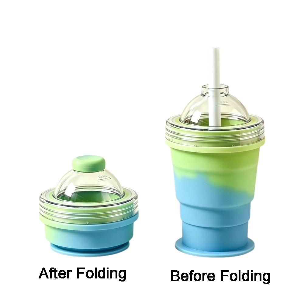 Silicone Foldable Ice Ball Cup Food Grade Collapsible Silicone Cup Portable Travel Tumbler  Office