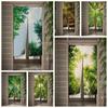 Secluded Forest Landscape Door Curtain Linen Curtain Bedroom Living Room Home Decor Doorway for Kitchen Entrance Half Curtain