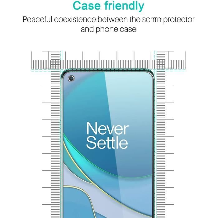 Vitre protection ecran pour OnePlus 8T Verre trempé incassable lot de [X2] Tempered Glass