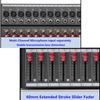 12-канальная микшерная консоль стереозвука, Bluetooth, USB-запись, компьютерное воспроизведение, фантомное питание, USB-цифровой аудиомикшер-усилитель