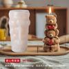 Mirosie 3d Stacked Bear Silicone Molds Household DIY Fondant Cake Chocolate Mould Popsicle Ice Cream Candle Making Kit