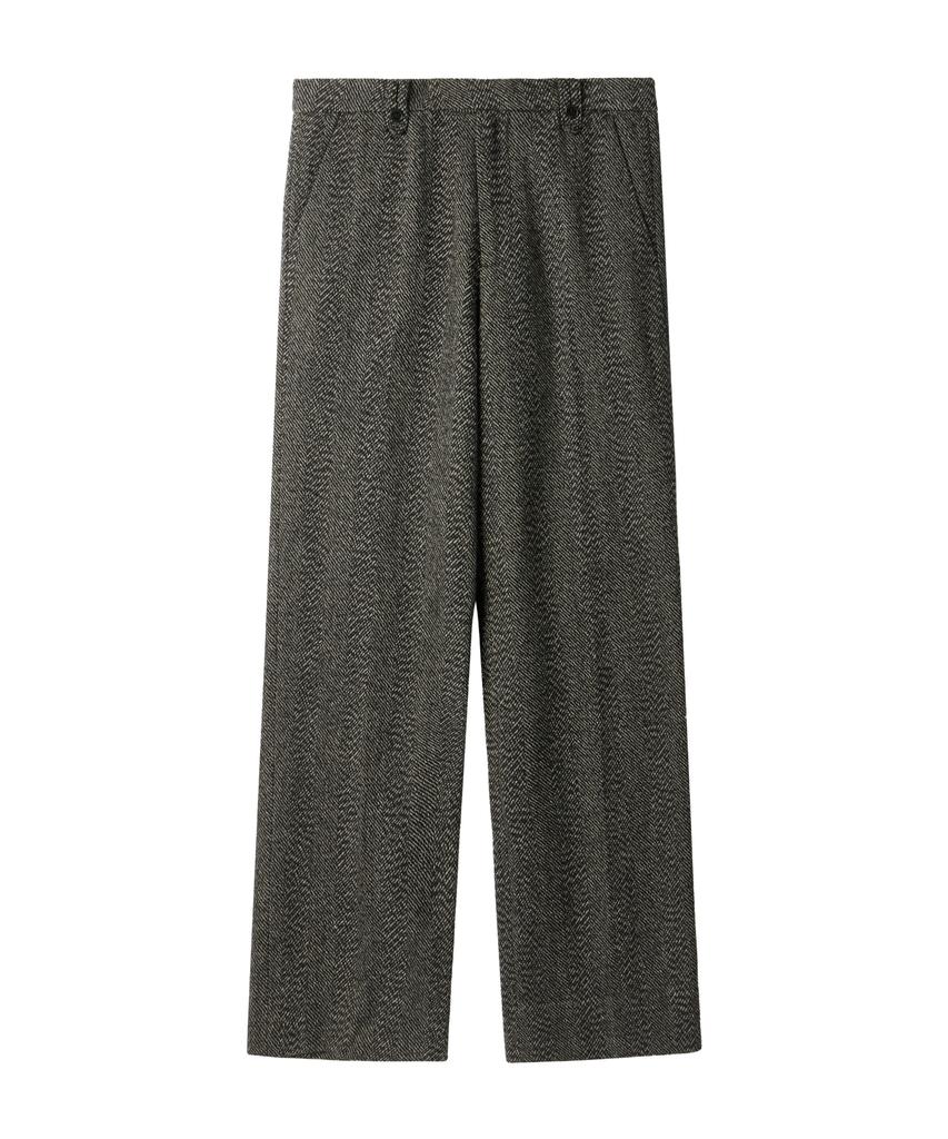 MOONSUN Unisex, Herringbone Slacks / Brown