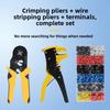 Wire Stripping & Crimping Pliers Set with Cold-Pressed Terminal Tool, Drop-Resistant, Sizes 6-4/6-6/10-6.