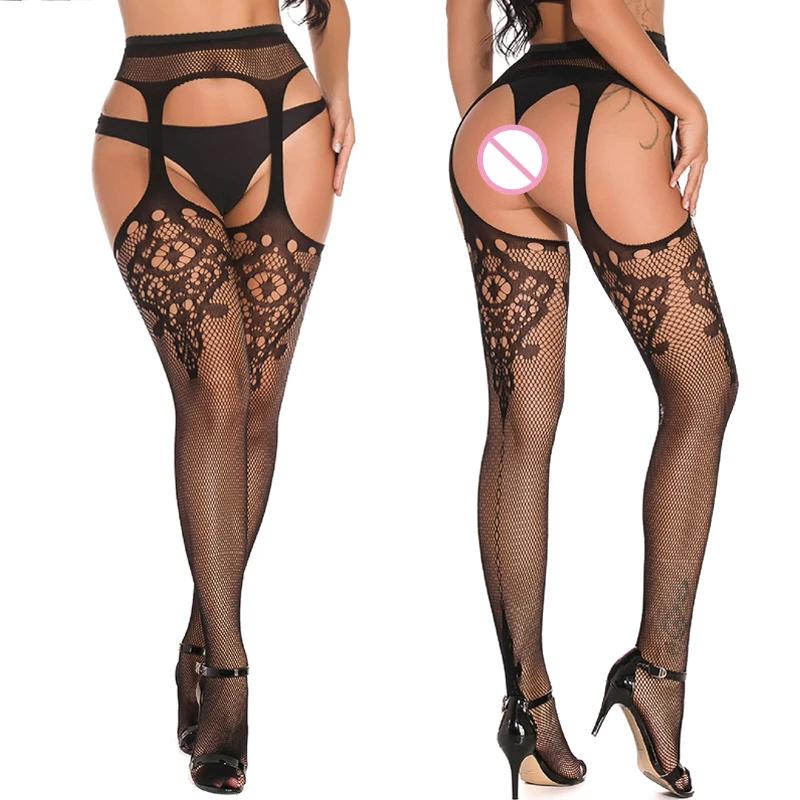 Новое сексуальное нижнее белье чулки для женщины эротические чулки порно игра сетка с открытой промежностью сетчатые трусики низ интимные товары для секса