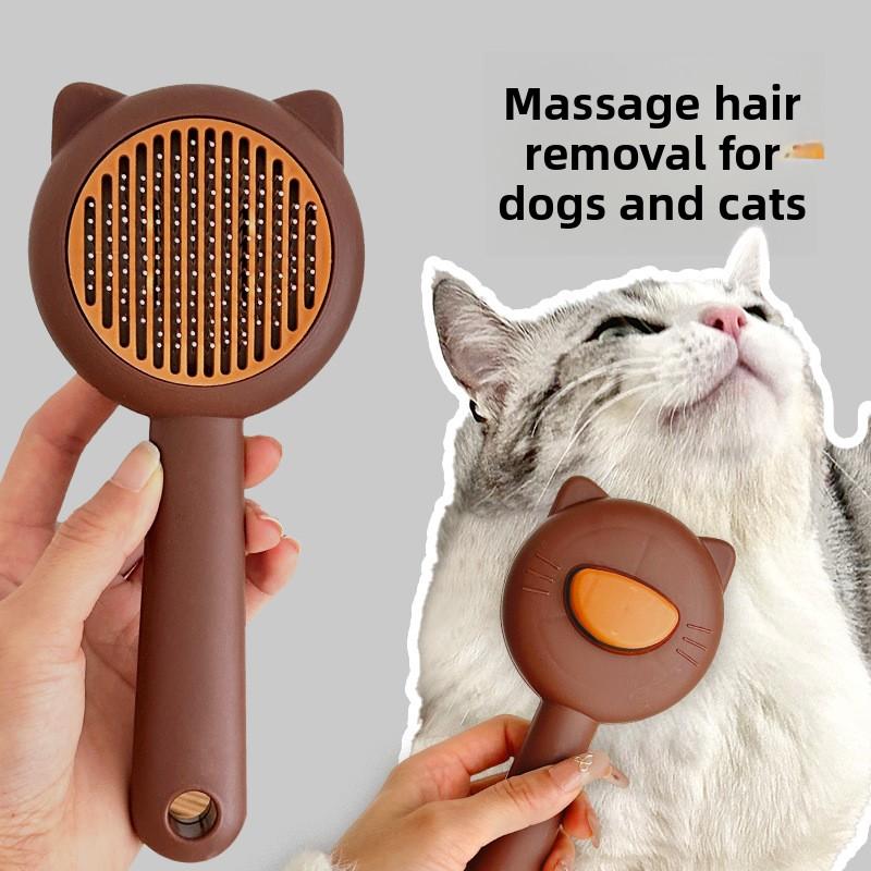 Cat Comb Pet Brush Cat Styling Comb Massage Hair Removal Comb Pet Dog Hair Removal Floating Hair Comb Deshedding Undercoat Grooming Shedding Tool