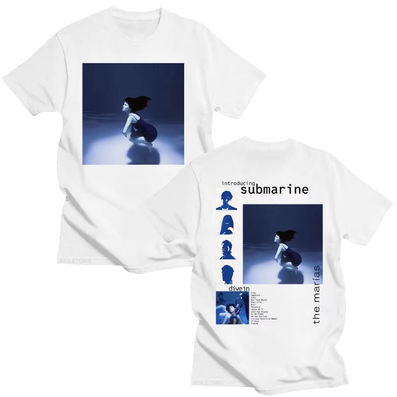 The Marias Submarine Popular Album Tshirts for WomenUnisex Trends Aesthetic Tee Summer Cotton Top Loose Breathable Clothes Tshirt