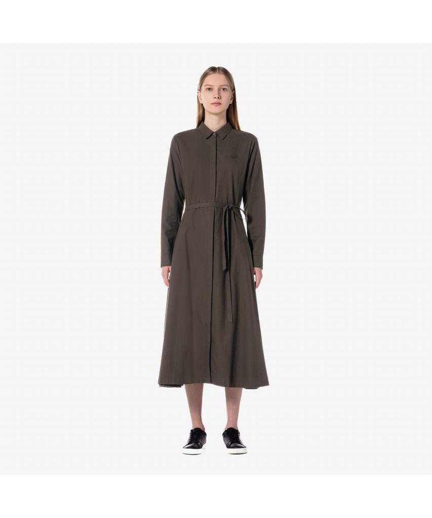LACOSTE Women'S Flannel Woven Long Dress Ef896E-54N Six