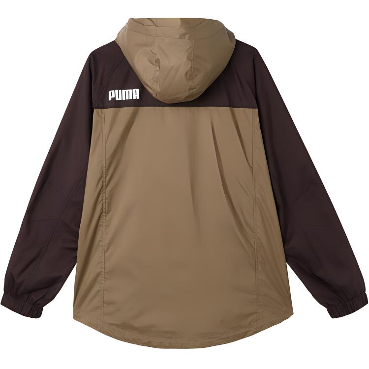Puma Защитная куртка свободного покроя для активного отдыха на открытом воздухе с капюшоном и застежкой-молнией, мужские куртки цвета шоколада 685839-80