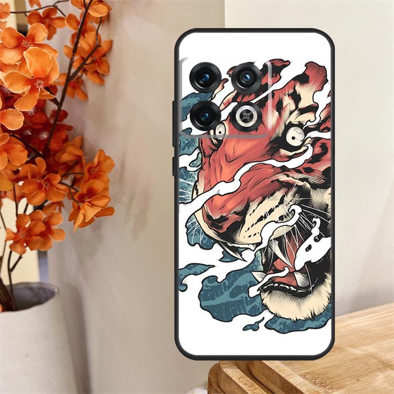 Japanese Tiger Funda For OnePlus 13 13R 12 12R 11 10 Pro 8T 10T OnePlus Nord 4 CE 2 3 Lite N10 N20 N30 Case