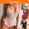 Высококачественный Женский Bodycon Боди с V-образным вырезом Без рукавов Кружевной Комбинезон-Боди Combi Fr Для Непринужденного Стиля