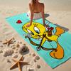 Ultra-Soft Beach Towel with Tweety Theme,Ideal for Pool - Camping, Diving - Perfect Travel Essential, Vibrant Beach Towel.