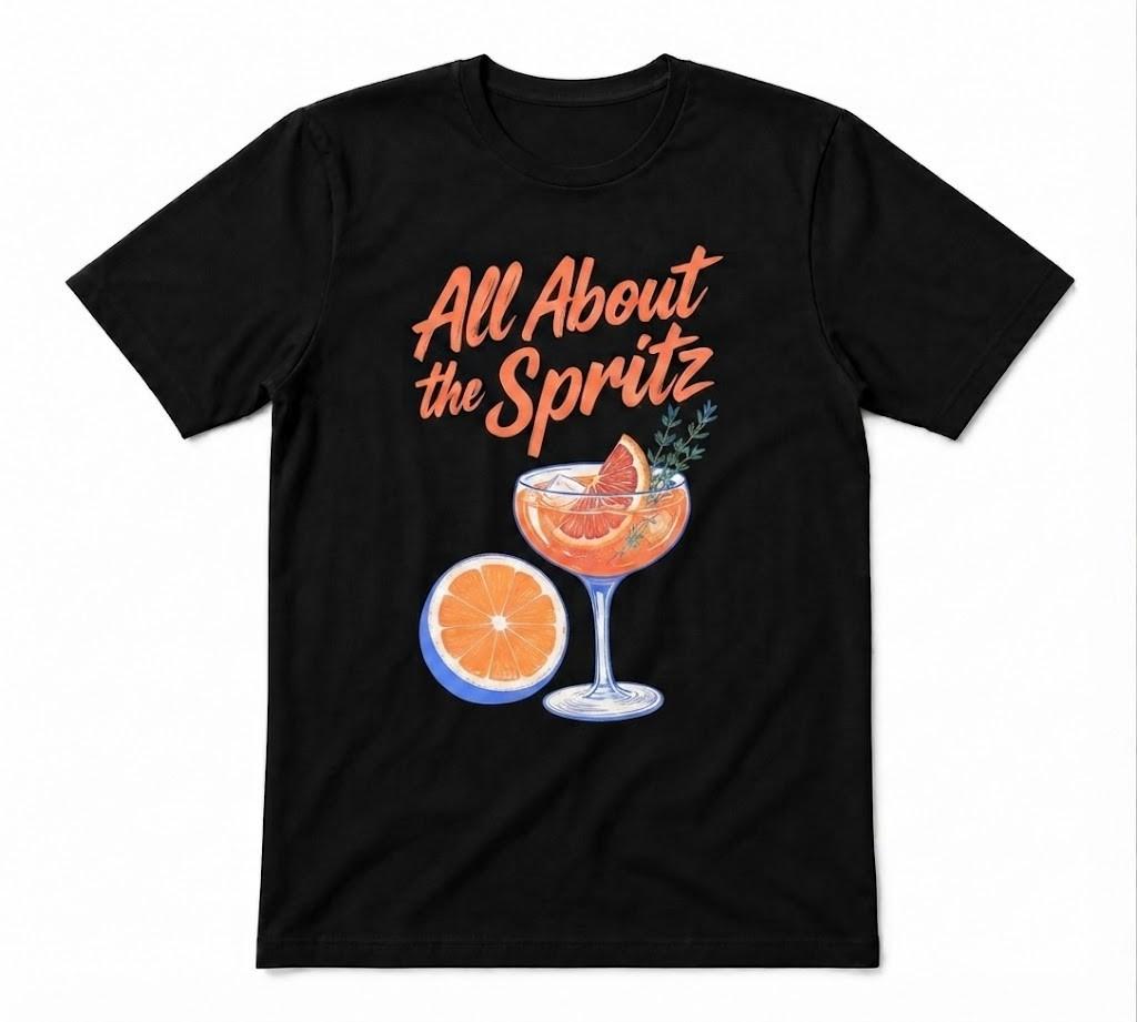 Aperol Spritz Summer Cocktail Orange Drink Holiday Gift Unisex Black T-shirt